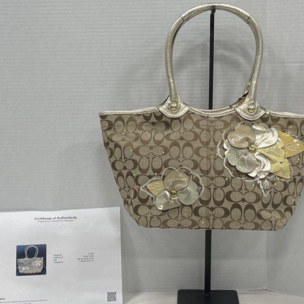 Coach Bleeker W Golden Flowers And Studs COA